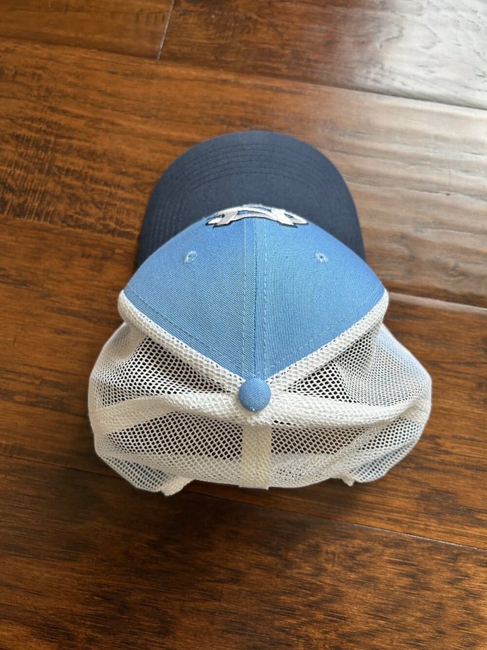 University of North Carolina Tar Heels Hat Blue/White Mesh Snapback UNC Logo Cap - Picture 2 of 5